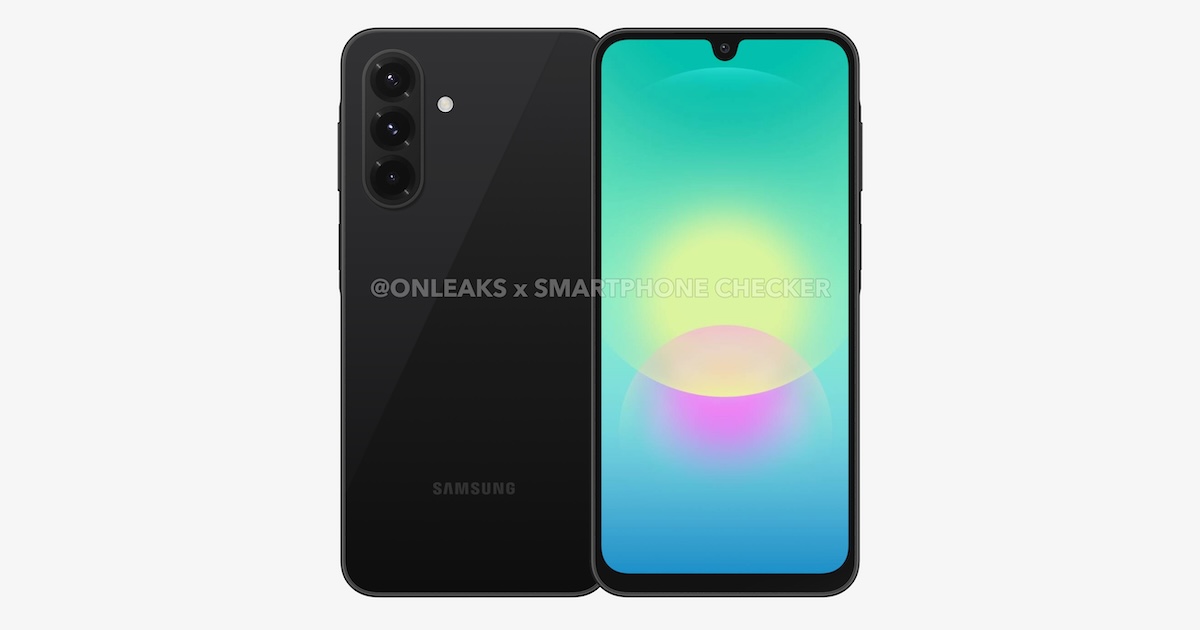 Samsung Galaxy A18 leaked render showing front and rear